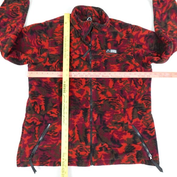 Vintage Sierra Designs Fleece Jacket Womens Large Camo Leaf Print Made in Canada - Picture 12 of 13
